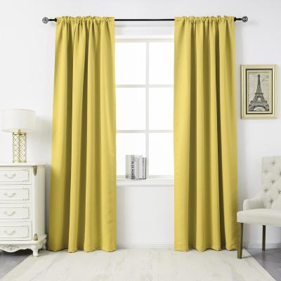 China Yellow Blackout Blackout Curtains - 96 Inches 100% Polyester Long Rod Pocket 2 Panels/Pack 52