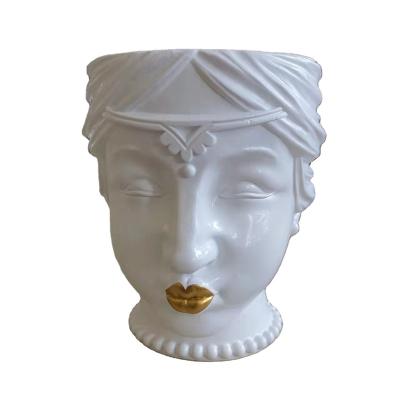 China Eco-Friendly 2022 High quality woman head concrete planter for sale