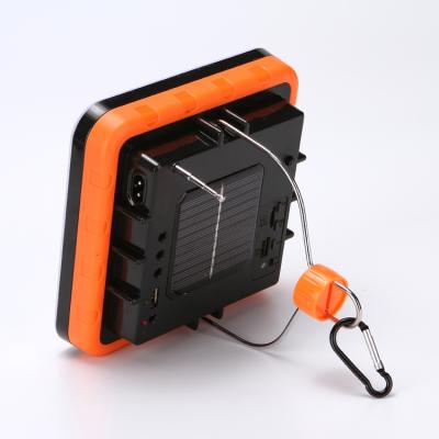 China New Industrial Night Market Solar Panel Pothook Led Bulb Outdoor FM Radio Solar Camping Lamp for sale