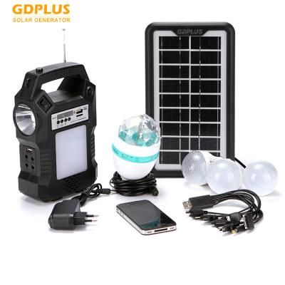 China Solar Home System Kit Lighting 3 Bulbs Lamps Remote for sale