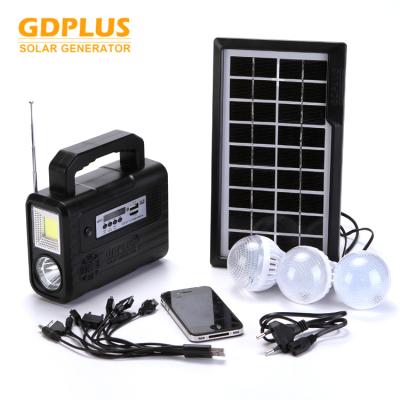 China 2018 hot sale home solar light system good quality backup solar light kits and battery with FM radio for sale