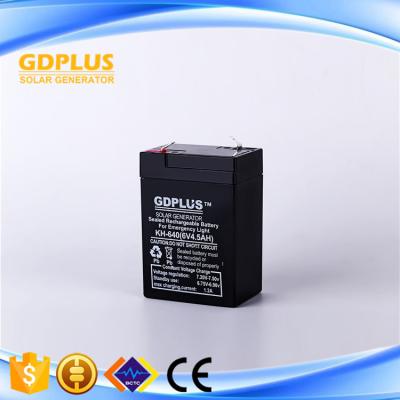 China exclusive use 1/2 A of 6V 4.5Ah battery emergency lighting GDPLUS batteries for sale