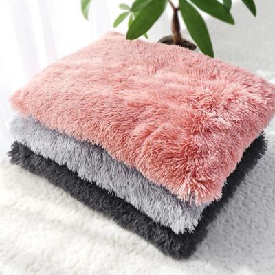 China Wholesale Manufacturer Removable Luxury Faux Fur Plush Pet Bed Comfortable Waterproof Washable Soft Cushion Cover Long for Dog and Cat for sale