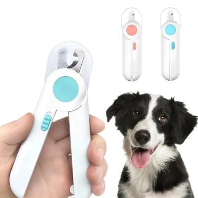 China Viable Pet Nail Clippers with LED Light Avoid Too Deep Engraving Dog Cat Nail Clippers and Trimmer Trapper Free Nail File for sale