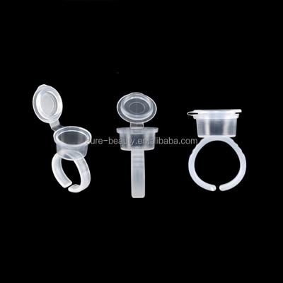 China Tattoo Permanent Makeup Microblading Pigment Permanent Ink Ring Cup With Cap Covers for sale