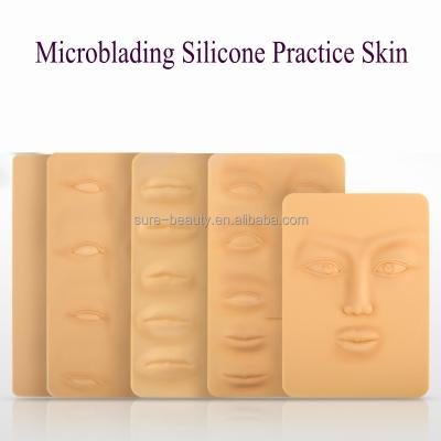 China Tattoo PMU 3D Eyebrow Makeup Silicone Practice Skin Microblading Training Skin Accessory Sheet For Beginner for sale