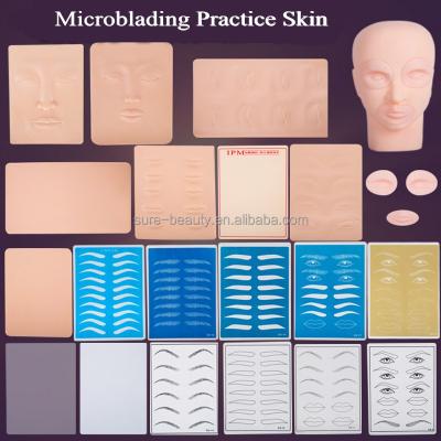 China 3D Tattoo Eyebrow Tattoo Makeup Silicone Practice Eyebrow Tattoo Accessory Skin For Microblading Permanent Makeup for sale