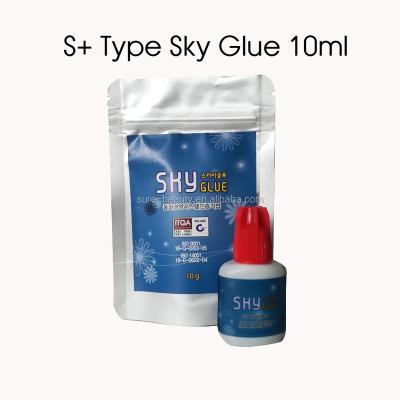 China 10ml Quick Drying Most Powerful S+ Type Korea Black Sky Glue Cap 1-2s Time Sky Glue For Eyelash Extensions MSDS Adhesive for sale