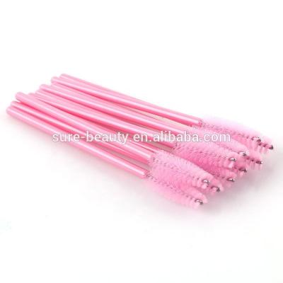 China Angular Blush Pink Eyelash Brushes Masacra Wands For Eyelash Extension for sale