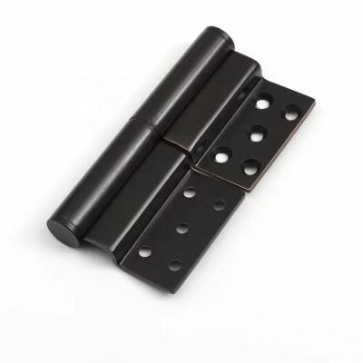 China Modern Adjustable Metal Sliding Buffer Hinge Automatic Slow Self Closing Black Door Hinges - ALL BLACK for sale