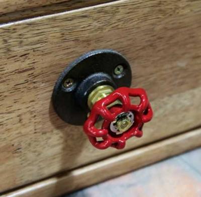 China National Industry Style Minimalist Furniture Wooden Cabinet Drawer Around Black Valve Design Pull Knob for sale