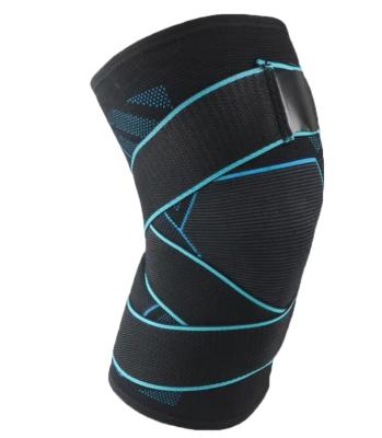 China Factory Wholesale Customized Elasticity Adjustable Breathable Elasticity Knee Protector Nylon Joint Pain Relieve Knee Brace for sale