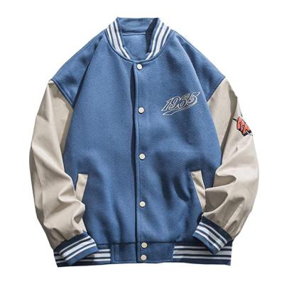 China Good Selling High Quality Viable Custom Made Varsity Baseball Coats Logo Pu Leather Bomber Varsity Jacket For Men for sale