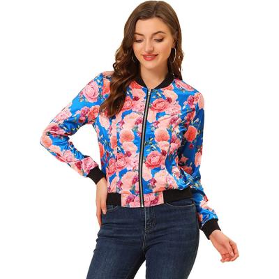 China Best Quality Waterproof Promotional Printing OEM Autumn Fashion Long Sleeve Varsity Jacket Coat Baseball Floral for sale