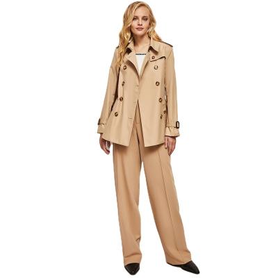 China Anti-wrinkle Spring Winter Fashion Women's Belted Coat Popular Casual Stylish Trench Coat Women for sale