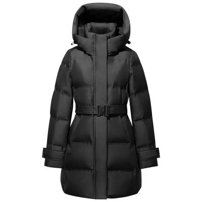 China Wholesale Custom Made Waterproof Women Winter Warm Coat Thickened Hooded Stripper Down Jacket for sale