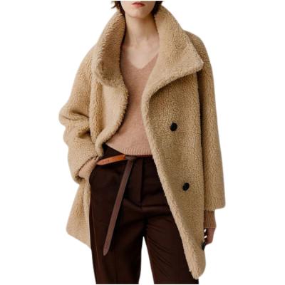 China Wholesale OEM Fur Coat Jacket Fashion Style Anorak Female Warm Winter Reversible Faux Zip Up Coats For Lady for sale