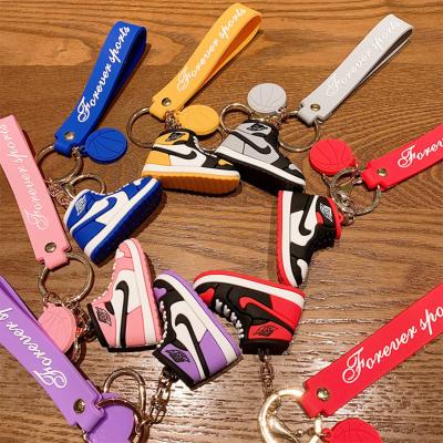 China Earphone Lanyard 3D AJ Sneaker Shoes Custom Earphone Shoe Designer Silicone Polyester Lanyard Gift Keychina Rings Pendant Strap Strap for sale