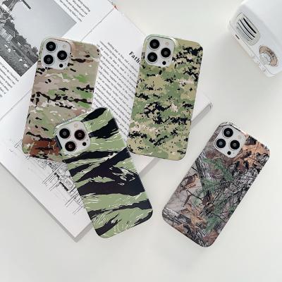 China Hot Selling Anti-drop Camouflage IMD Phone Case For iPhone 11 12 13 Pro Max X XS XR 7 8 Plus Se 2020 Shockproof Soft Back Cover Shell for sale