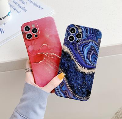 China Luxury Marble Shockproof Matte Texture Phone Case For 12 13 mini pro XS max X XR 7 8 plus Se 2020 Shockproof Soft Cases Cover for sale