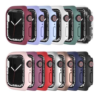 China Hard Case Protector 360 Matte Frame Shockproof Full Frame Bumper For Apple Watch 6/SE/5/4/3/2/1 Cover Tempered Glass Film For iwatch 4/5 for sale