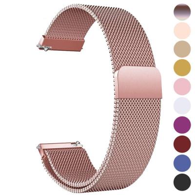 China Milanes Adjustable Strap For Samsung Galaxy Watch 3 45mm 41mm Magnetic Metal Replacement Strap Strap For 2 44mm 40mm Active Watch Band for sale