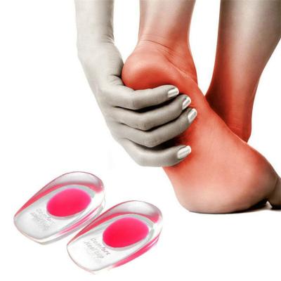 China Hot Selling Plantar Fasciitis Silicone Inserts Silicone GEL Heel Cup Pads Heel Cushion for sale