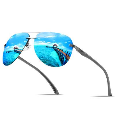 China Classic Shape Economic Polarized Men Sunglasses High Quality Spring Design Polarized Men Shape Aluminum Magnesium Driving Sunglasses for sale