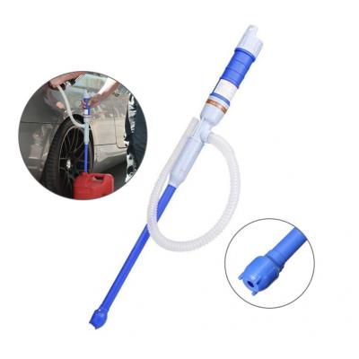 China Electric Auto Powered Plastic Pump Suction Oil Water Liquid Gas Plastic Pumping With Soft Hose Hand Held Oil Pump for sale