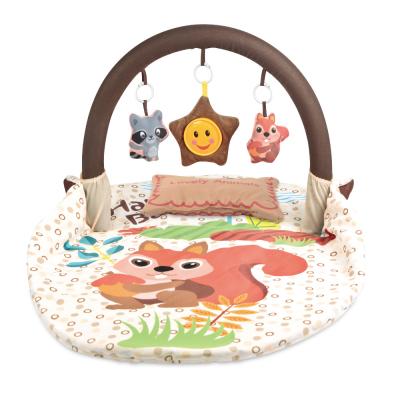 China Educational Toy 2 in 1 Colorful Multifunctional Floor Mat Safe Fitness Stretches Baby Piano Music Play Mat Gym with Arch Music Mat for sale