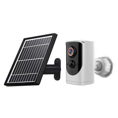 China 1080P WiFi Security Camera Solar Panel Rechargeable Battery Bullet PIR Motion Alarm Two Way Two Way Outdoor Solar Wireless Audio for sale