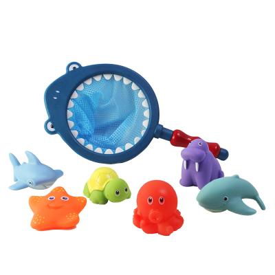 China Bath Toy Children's Bath and Kneading Called Water Spray Net Toy Fishing Net Toy Set for sale