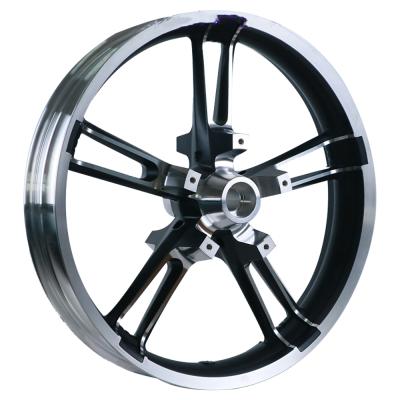 China Nice Designs High Loading 21 Inch Aluminum Rim 21x3.5 Black Machined Alloy Motorcycle Wheels 21 Inch for sale