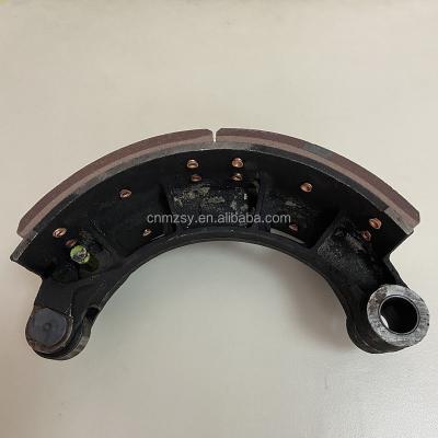 China Bus rear brake High quality brake shoe with lining assy used for Golden Dragon passenger cars KLQ6129/6125 Rear axle Drum brake system for sale