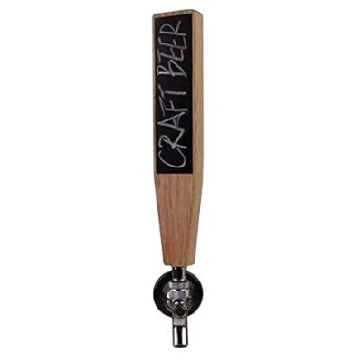 China Sustainable Chalkboard Oak Beer Tap Handle with Chalk Maker for sale