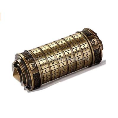 China Barber Shop Da Vinci Code Mini Cryptex Lock Puzzle Box with Hidden Compartment, Anniversary, Romantic Valentine's Day Anniversary Gift, Mystery for sale