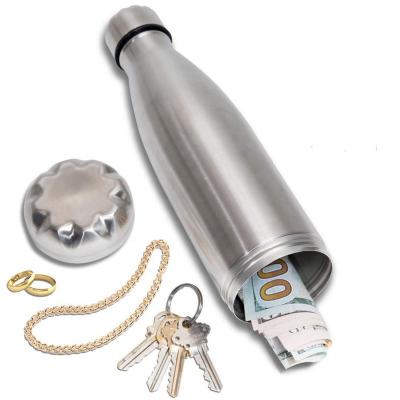 China Storage Keys Bypass Safe Water Bottle Can Stainless Steel Tumbler With A Food Grade Smell Proof Bag Bottom Unscrews To Store for sale