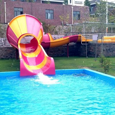 China 1-2 Riders Kids Water Slide Tornado Pool Slide For Young Adventures As Water Park Attraction for sale