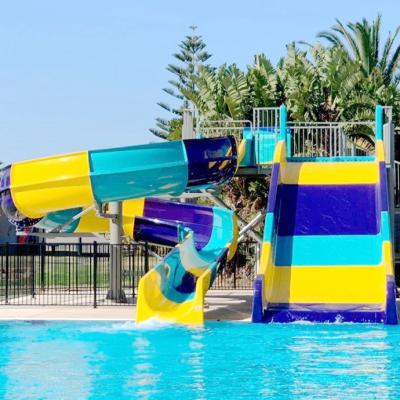 China 360riders/H Hotel Pool Slide Height 3.5m Resort Water Slide Easy To Install for sale