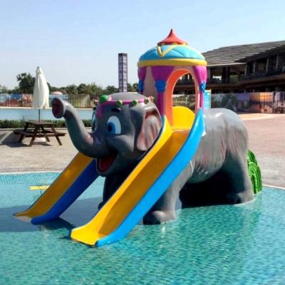 China Hotel und Resort Splash Pad Wasser Spray Park für aufregende Elefant Doppelslide Modell zu verkaufen