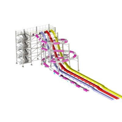 China Amigable al medio ambiente RAL color deslizamiento de agua en espiral de alta velocidad en venta