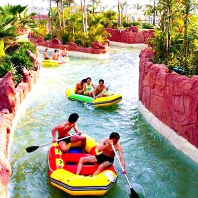 China 100-1000m Length Water Park Lazy River For 1-2 People Per Raft for sale