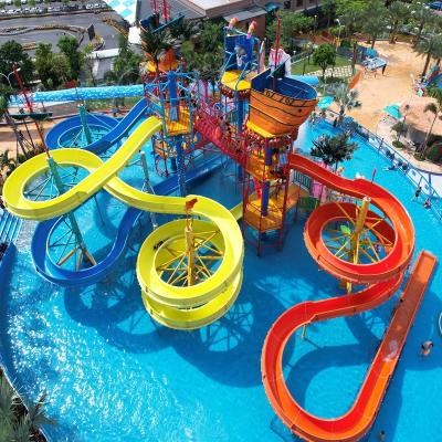 China All Ages Outdoor Water Playground Aquatic Playground Equipment Customization for sale