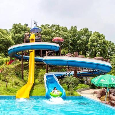 China Thrilling Water Slides Open Spiral Slide With Custom Design And Color for sale