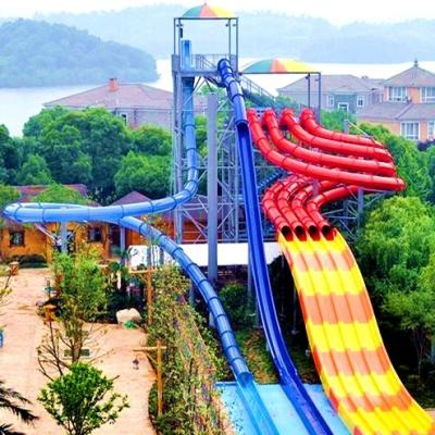 China Multicolor Outdoor Water Park Slide With Different Height And Design for sale