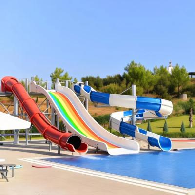 China Commercial Fiberglass Pool Slide For Hotels Private Properties for sale