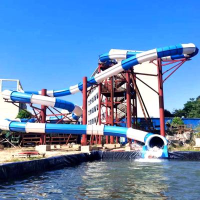 China Suporte de aço galvanizado Slide de água de fibra de vidro para piscinas à venda