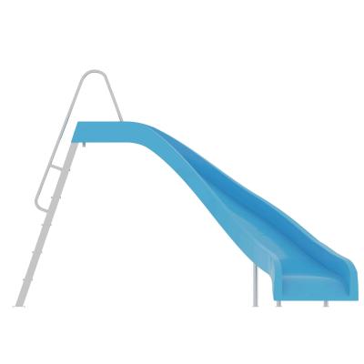 China Splash Pool Curve Water Slide With Stairs Easy Installation Fiberglass for sale