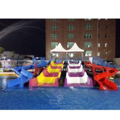 China Eco Friendly Colorful Hill Water Slide For Kids Family Pool Splash Fun for sale