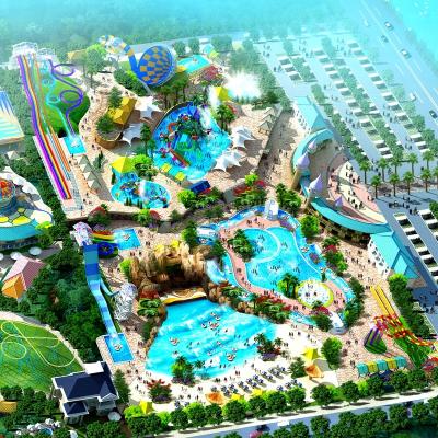 Chine Design moderne du parc aquatique avec planification et rendu 3D et vidéo d'échantillon à vendre